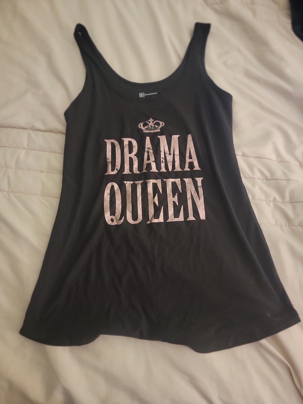 Black "Drama Queen" Graphic Tank Top - Womens Sleepwear